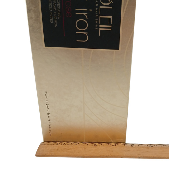 Soleil Professional Flat Iron Rose Ceramic Magnetized Plates Hair Straighter - Picture 9 of 10